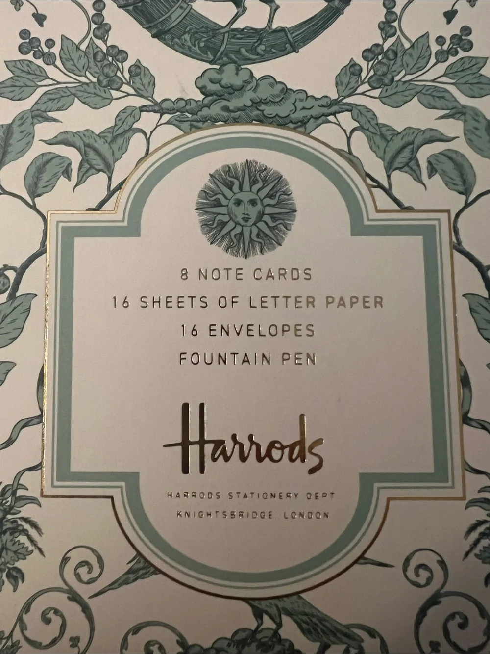 Harrods Menagerie Stationary Letter Set